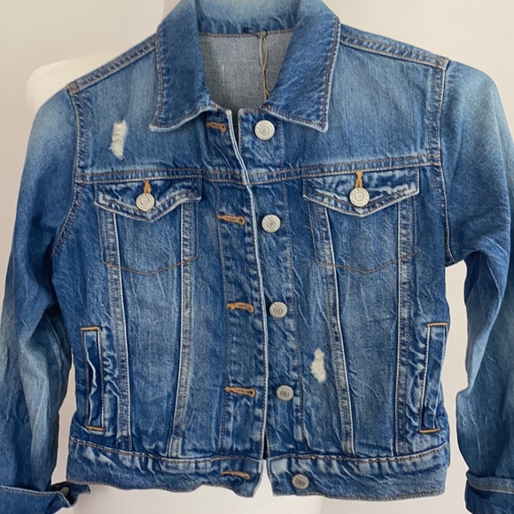 BABE distressed denim jacket Size 8 - Picture 2 of 4